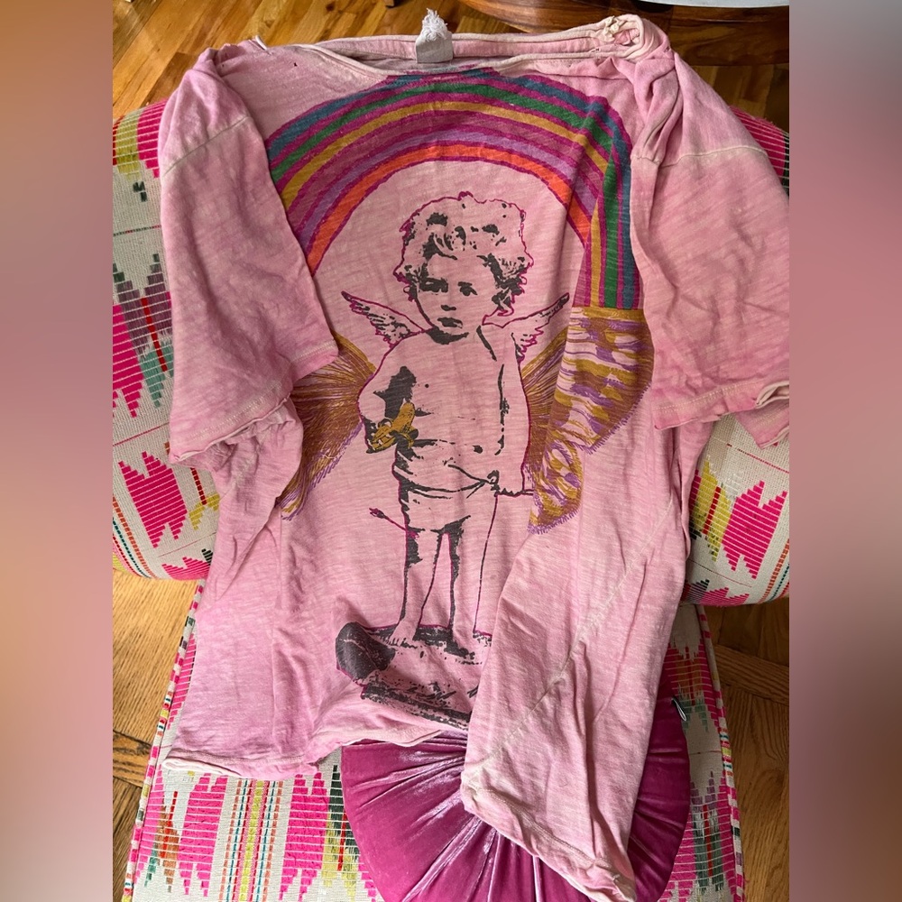 Magnolia Pearl Pink Cherub Angel Rainbow Love Supply Tee